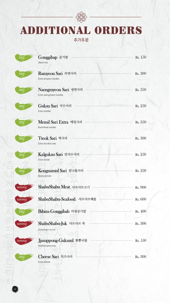 Menu Page 31